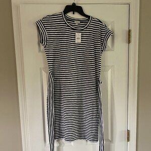 NWT J Crew Black and White Striped Dress Size XS